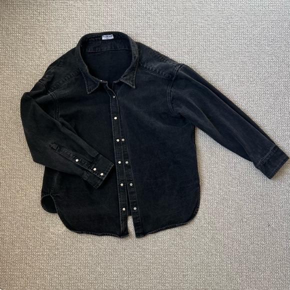 Balenciaga Drop Shoulder Denim Shirt Jacket - 46 - Picture 4 of 7
